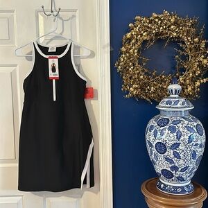 NWT Women’s SAGE Active Tennis Golf Dress with Shorts, Black/White, Size Medium